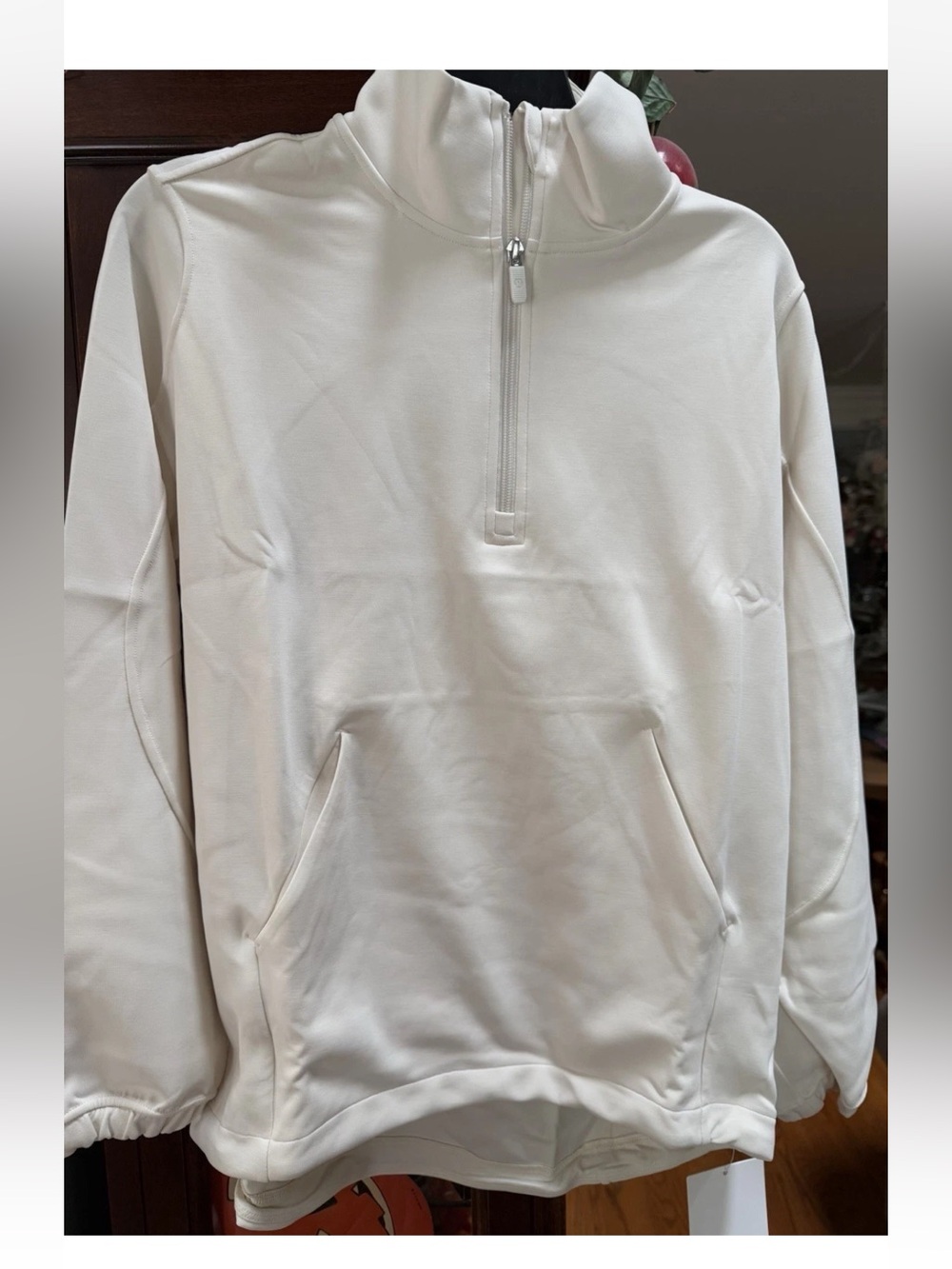 NWT Lululemon Pullover Cream Top Half zip Size XL $138